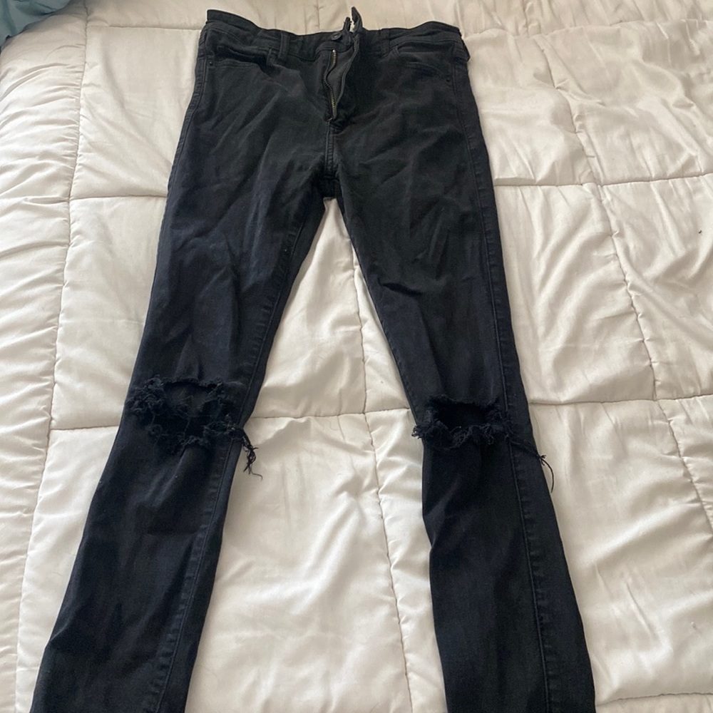 abercrombie & fitch black skinny jeans